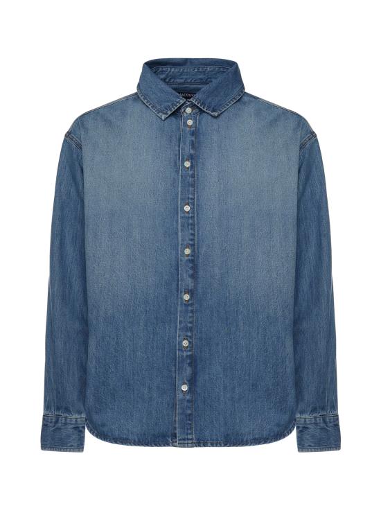 JACQUEMUS Men Shirts SHM00545AD00017 33C BLUE TABAC
