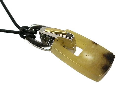 3403CIONDOLO 1POINT GOLD NATURAL HORN NECKRACE NAR
