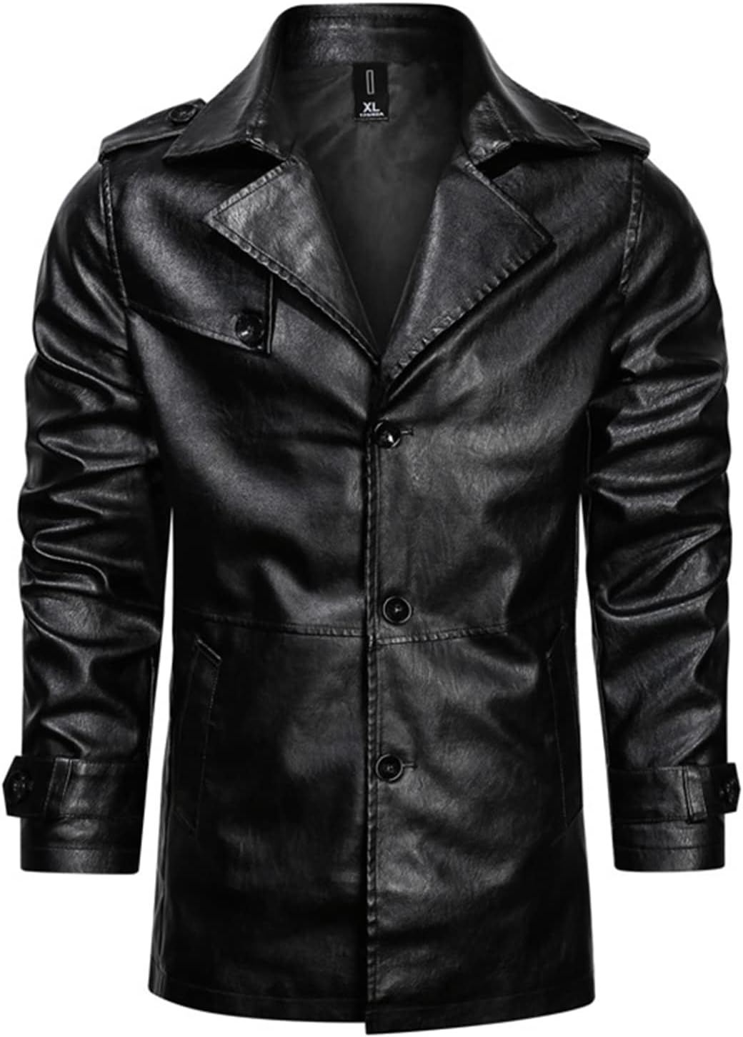 レザーコート メンズ PUレザー 革ジャン レザージャケット ミディアム丈 防風 防寒コート カジュアル 春秋冬 ライダースジャケット バイク用 大きいサイズ チェスターコート アウター