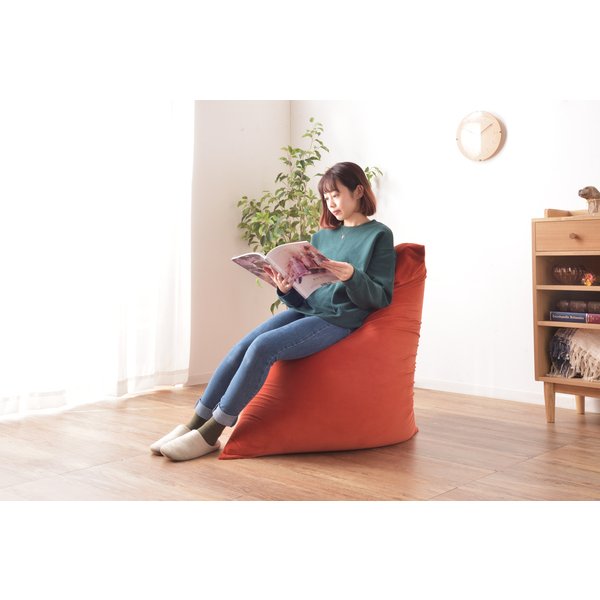 ビーズクッション クッション 大 マイクロビーズ ゆったり 新生活 オレンジ LSS-801OR