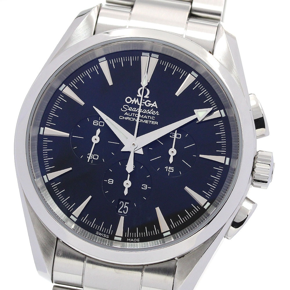 オメガ OMEGA 2512.50 シーマスター アクアテラ クロノグラフ 自動巻き メンズ メーカーOH済 _848742【中古】