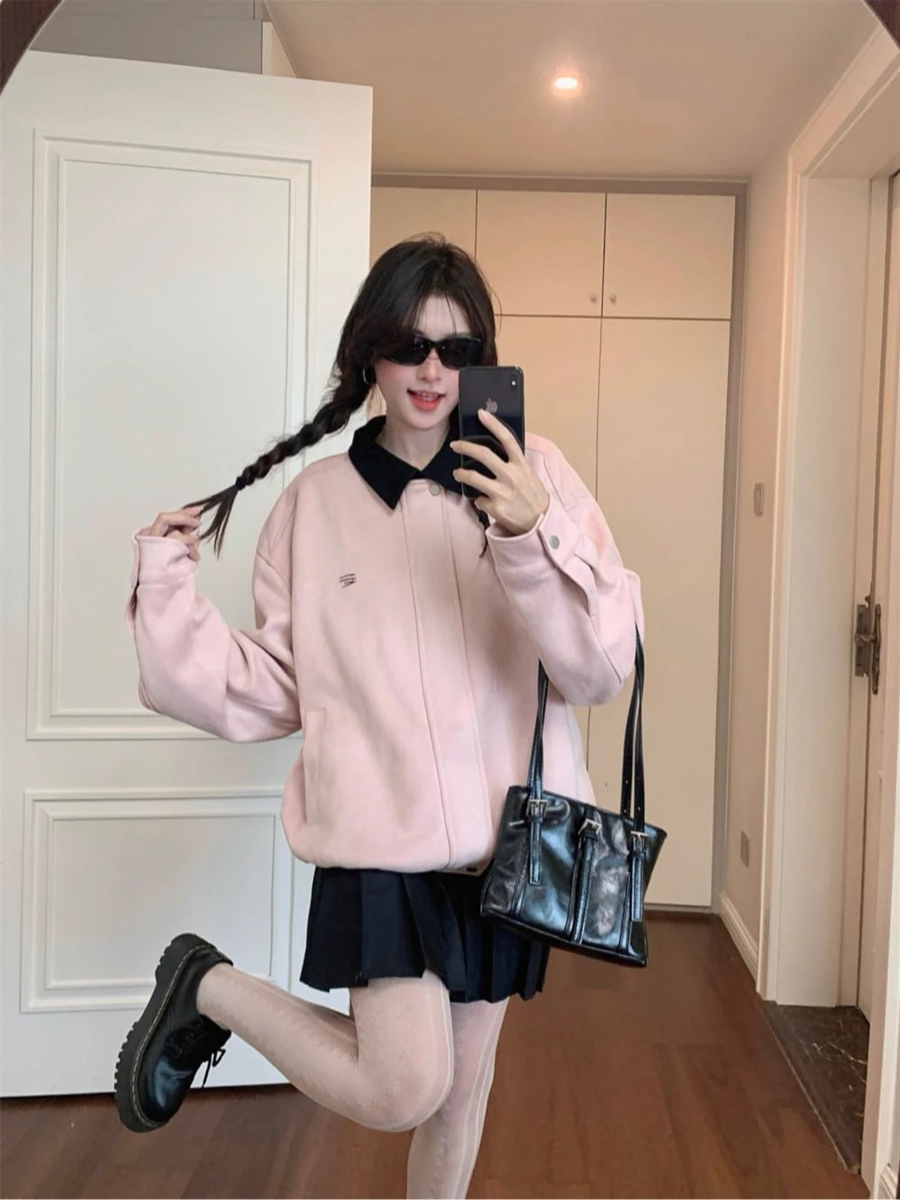 秋冬 長袖 かわいい 韓国 スタンドネック アウタートップス 羽織り合成レディースフェイクコーデカジュアルシルエットファッション系サイズ 色っぽ 女っぽきれいめ大丈フレンチトラック