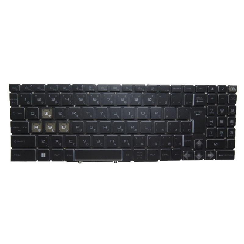 ブルーバックライトキーボード 互換 MSI Sword 15 A12VE A12VF A12VG A13VE A13VF A13VG 日語 JP