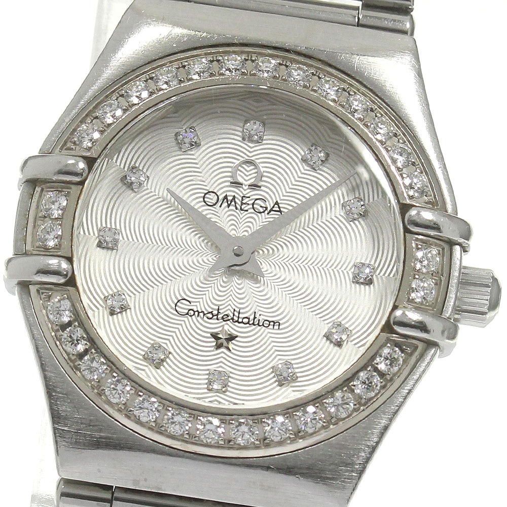 オメガ OMEGA 1466.36 コンステレーションミニ ダイヤベゼル クォーツ レディース 保証書付き_843674【中古】