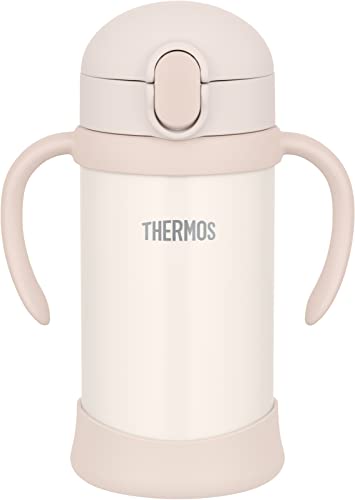 サーモス(THERMOS) まほうびんのベビーストローマグ FJL-350 ベージュ (BE) 350ml 水筒 子供 ステンレス製魔法びん構造 スペアストローセット付き 扱いやすいワンタッチオープン