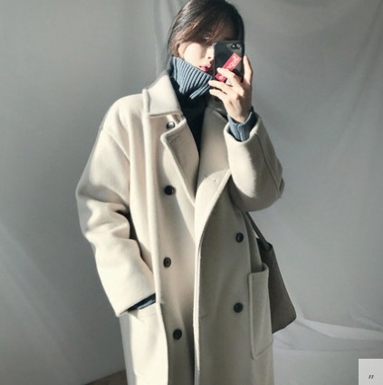 ミドル丈コート アウター シンプル ブラック 黒 ホワイト 白 ミドル丈 袖あり 長袖 襟付き