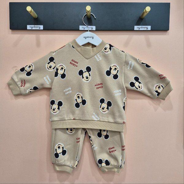 ミッキーのワイワイパターン起毛上下 79S723011_CJ