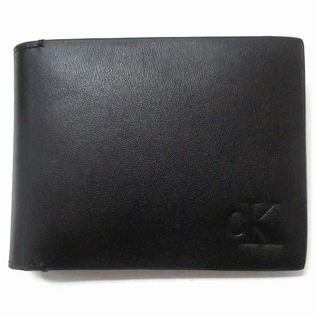 Calvin Klein カルバンクライン アウトレット サイフ メンズ Allover カード ケース付 二つ折り財布 4G1001G 001