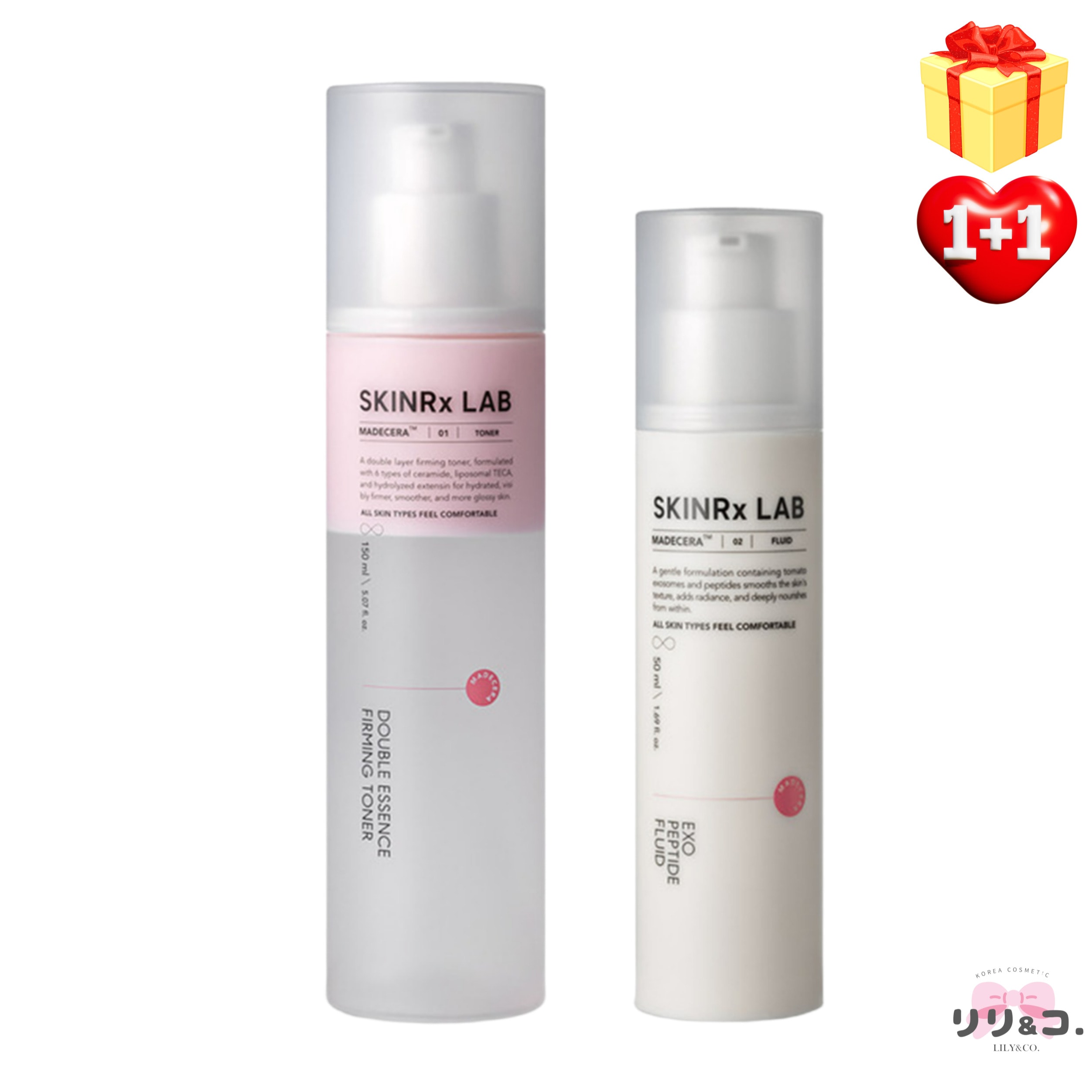 [韓国人気 セット] マデセラ ダブルエッセンス ファーミングトナー 150ml ＋ エクソペプチド フルイド 50ml 水分 保湿 韓国コスメ スキンケアインナードライ エイジングケア トナー基礎化