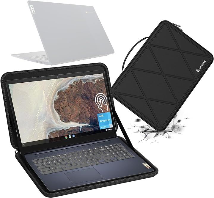 ハードEVA保護スリーブケース 15インチ Lenovo 3i Chromebook 防水 360度耐衝撃 M88( Black, For Lenovo 15インチ（M88）)