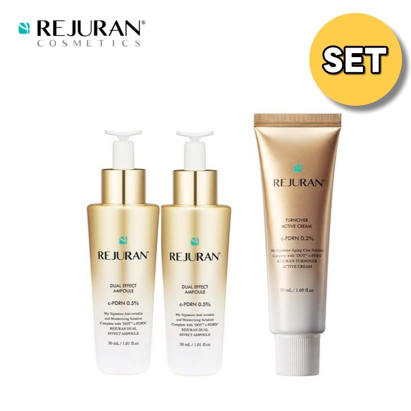 【正規品】【ゴールド2種セット】ターンオーバーアンプルデュアルエフェクト30ml 2個+ターンオーバーアクティブクリーム50ml 1個/ゴールドセット