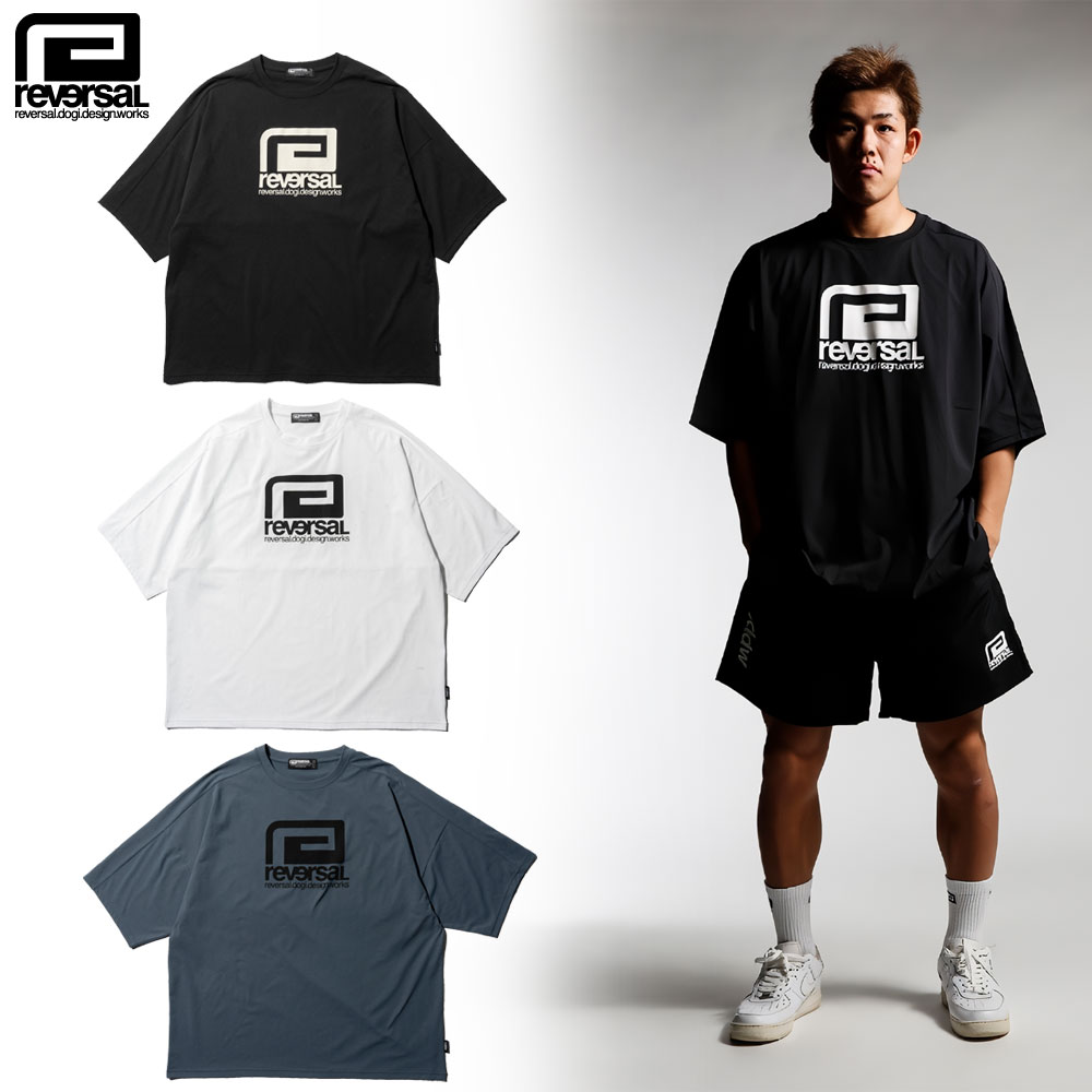 【reversal/リバーサル】ドライ Tシャツ 半袖 ビッグシルエット オーバーサイズ/OVER SIZE STRETCH DRY TEE rv24ss053ストリート スケーター スポーツ アク