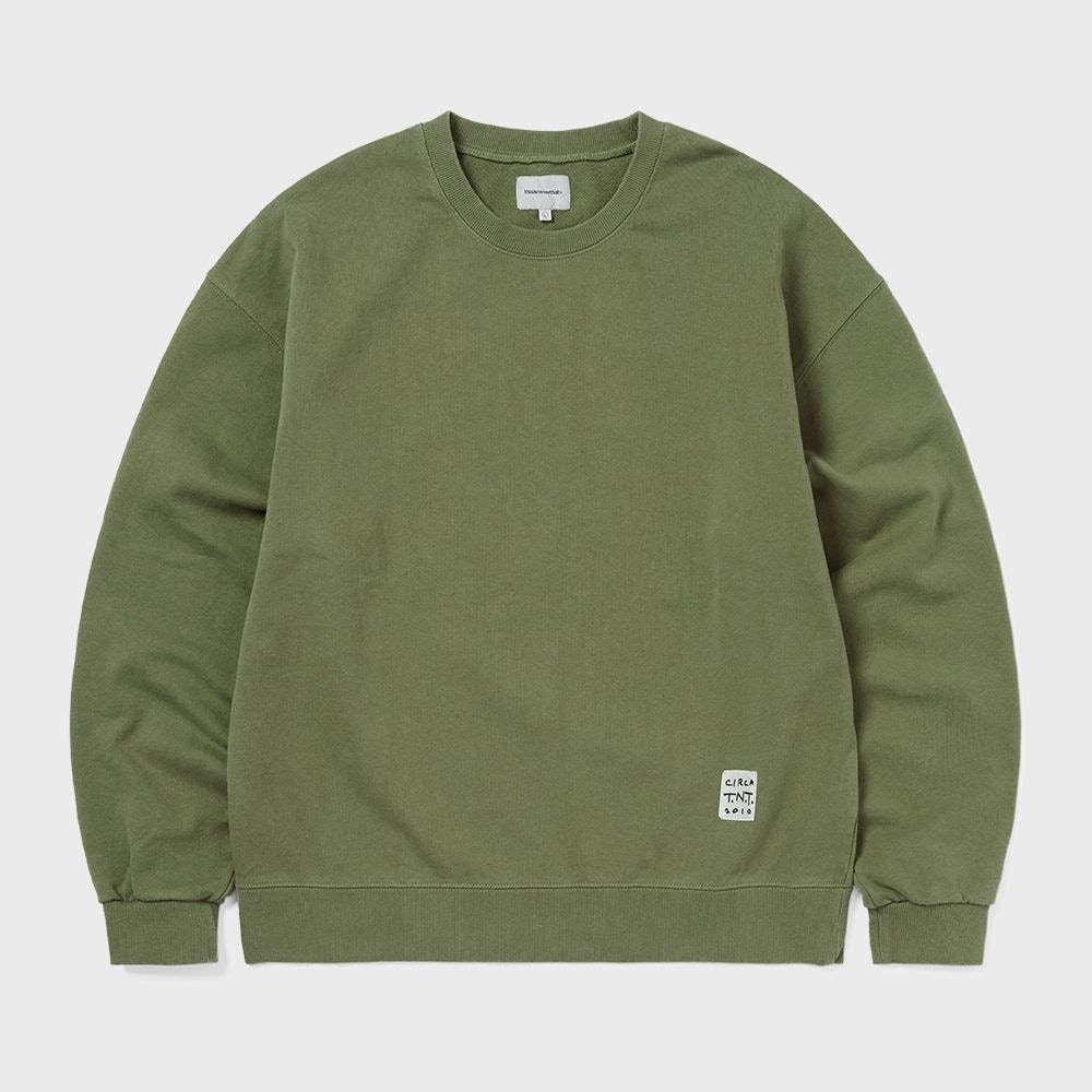 ディス・イズ・ネヴァー・ザット TNT フェードクルーネックモスグリーン