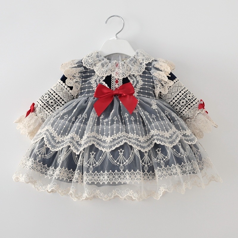 秋冬女の子レースプリンセスドレスロリータロリータチュチュスカート子供用ベルベットドレス05歳 5,700円