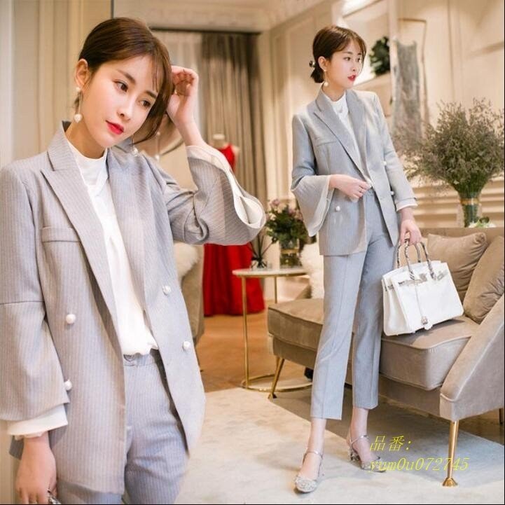 スーツ 通勤 謝恩会 卒業式 セレモニー 参観日 レディース 2点セット オフィス フレア パンツス