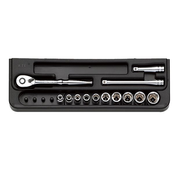 KTC 京都機械工具 6.3SQ ソケットレンチ セット 13点 （mm） TB210 ソケット レンチ 工具 ツール DIY 作業工具