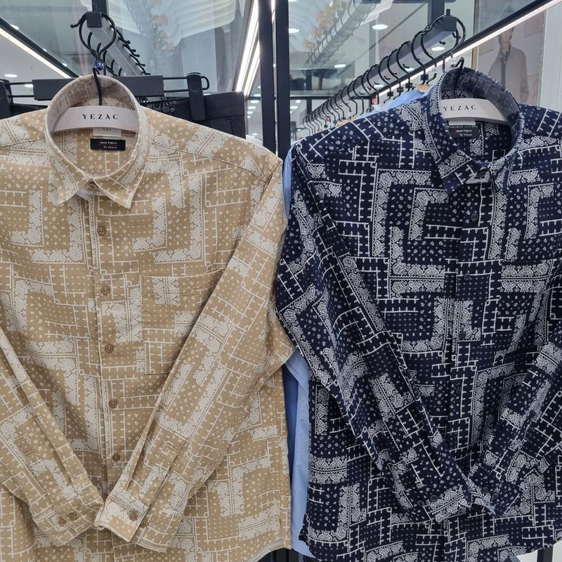 /オーバーフィット/コットン/四角ポケット/ショートカラー/プリント/旧正月/長袖 YJ3WYS752 BE NY_US