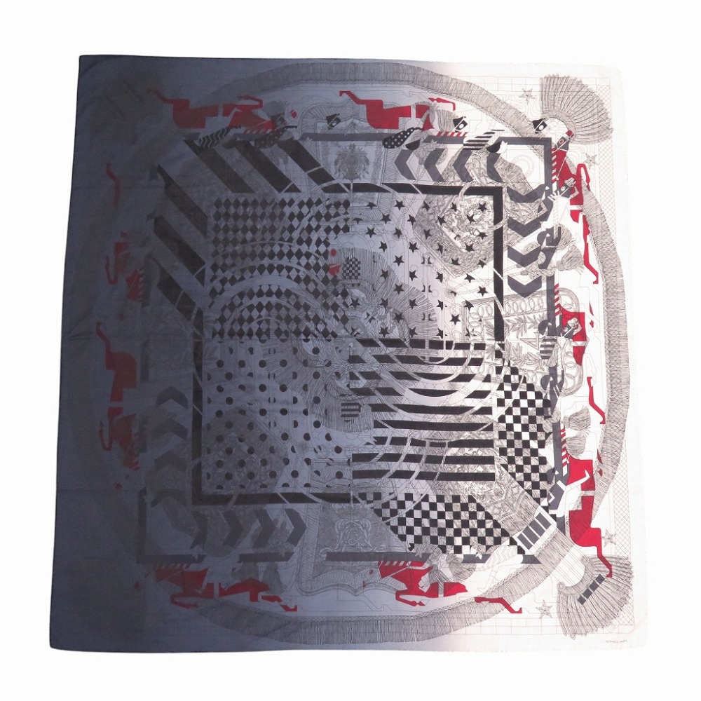 美品 カレ140 スティープルポスト ストール カシミヤ/シルク グラデーション 0569【中古】 ユニセックス