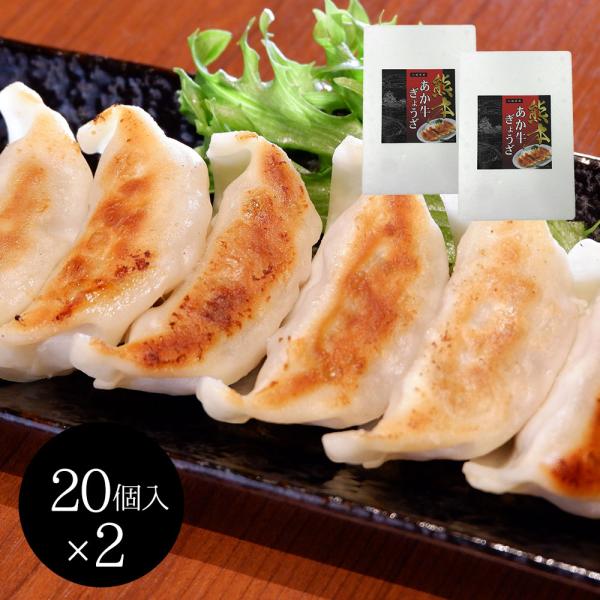 熊本和牛 あか牛 ぎょうざセット 17gx20個入り x2 SISK