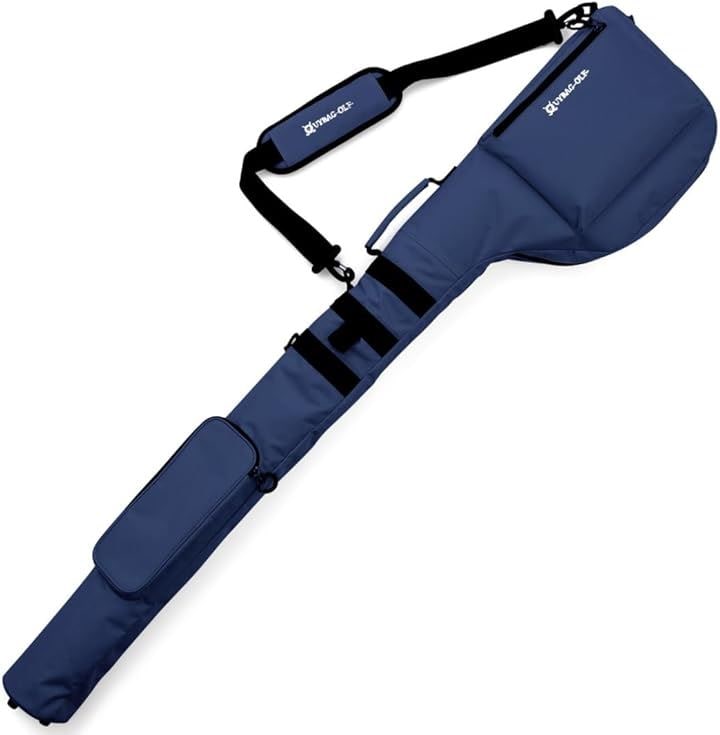 A級ティーチングプロ推薦 ゴルフクラブケース 練習用 超軽量 uy25(NAVY)