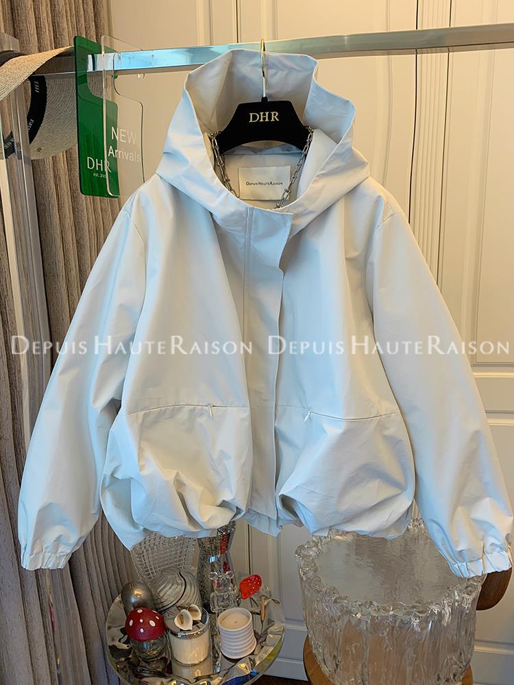 2025 春と秋の新女性のユニークなウエスタンカジュアルウインドブレーカー花のつぼみショートジャケット緩い充電洗濯はさみ克服