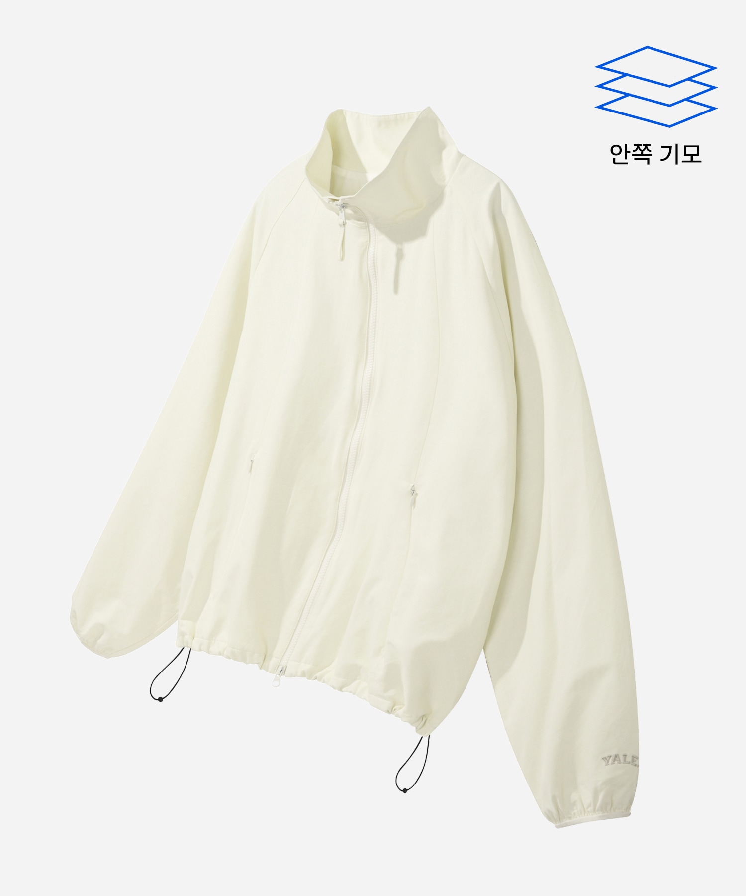 YALE 【ワンマイルウェア】ウォームアップトラックブルゾン アイボリー