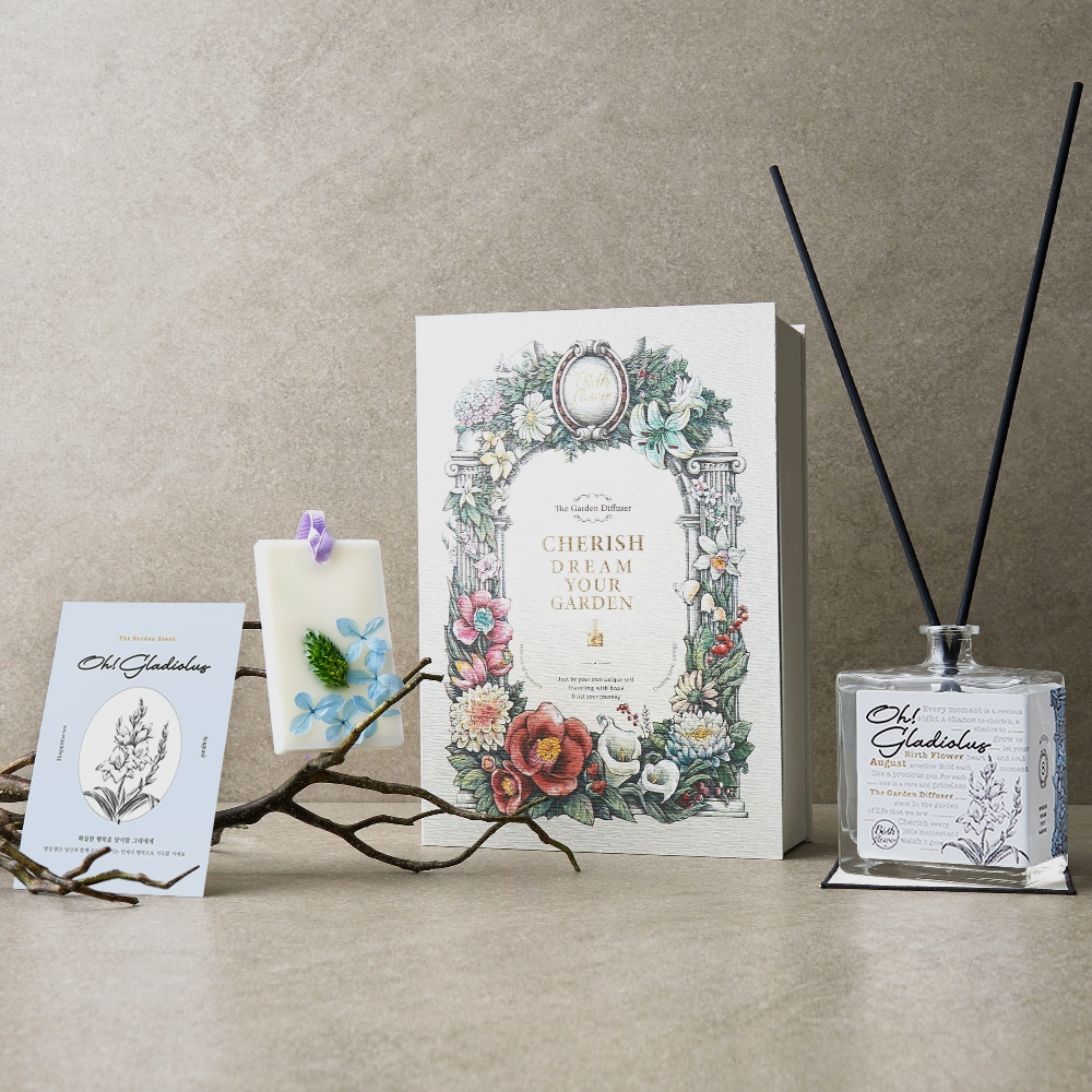[ザ・ガーデン]「生まれ月が選べる」誕生花ディフューザー 350ml ギフトセット