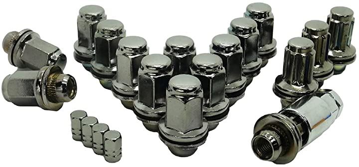 トヨタ 純正 ホイール用 平面座 カラー ロックナット ギアロック 21HEX M12xP1.5 ショート or ロング 選べる5色(チタン ロング P1.5 4穴用 16個セット) 6,595円