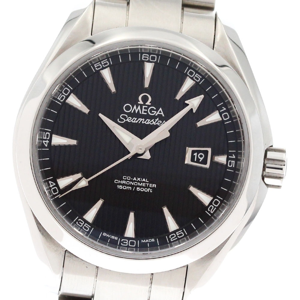 オメガ OMEGA 231.10.34.20.01.001 シーマスター アクアテラ デイト 自動巻き レディース 美品 保証書付き_869030【中古】