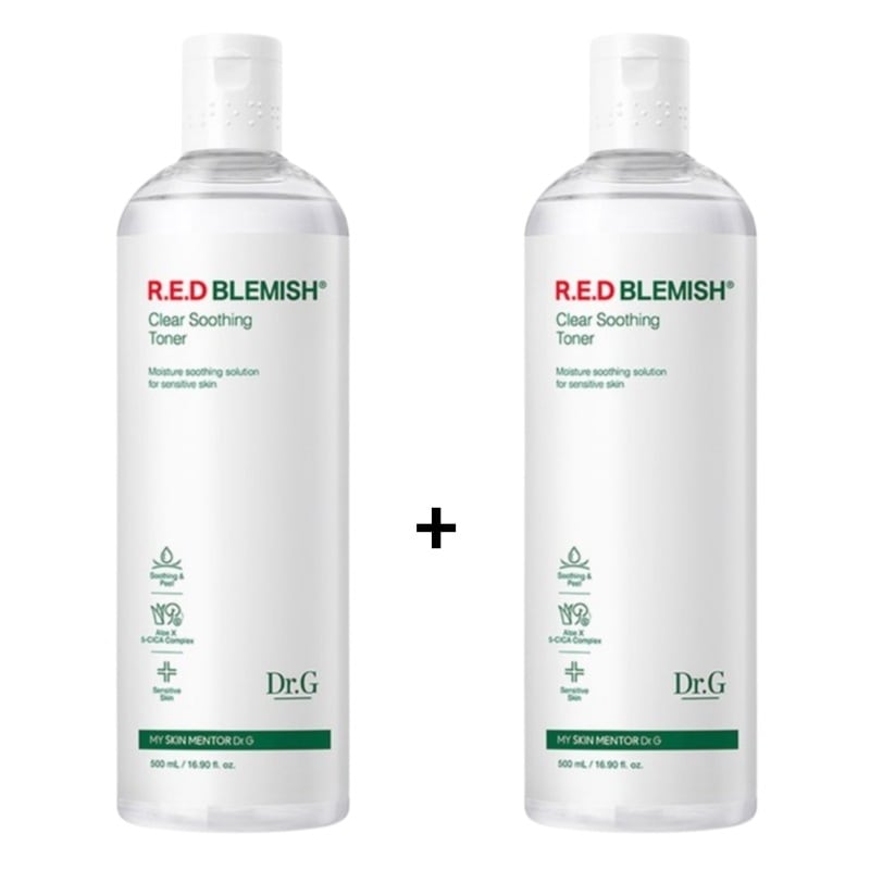 [大容量, 1+1] レッド ブレミッシュ クリア スージング トナー, 500ml, 正品, 韓国コスメ
