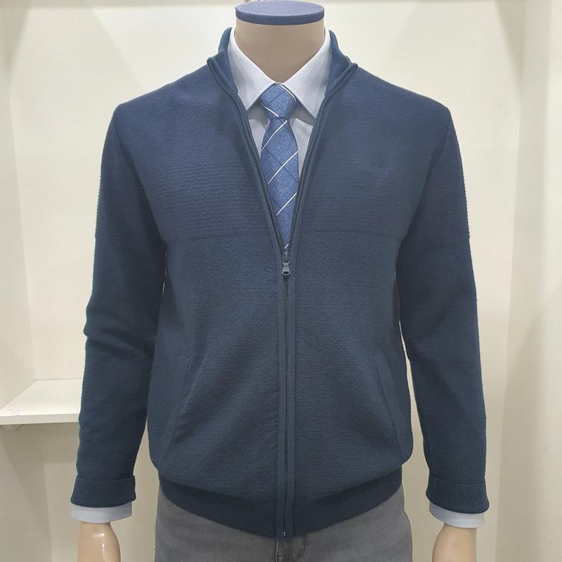 カラーブロックフルジップニットカーディガンCDAAAKJ3372-34