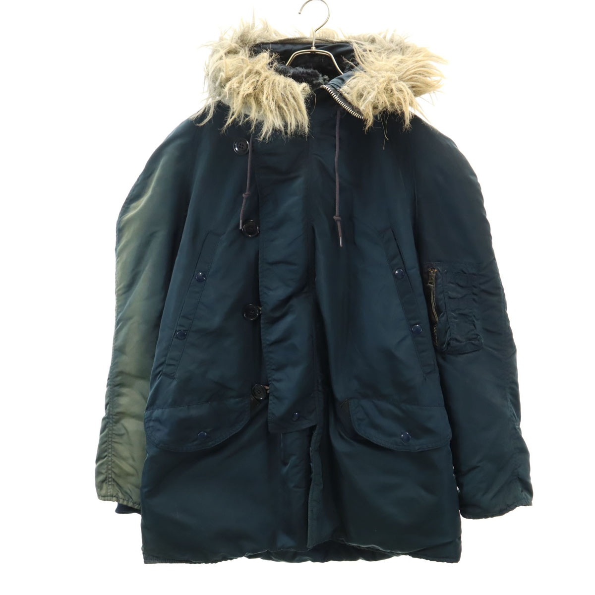 90s USA製 オールド ミリタリージャケット M ネイビー系 メンズ 古着