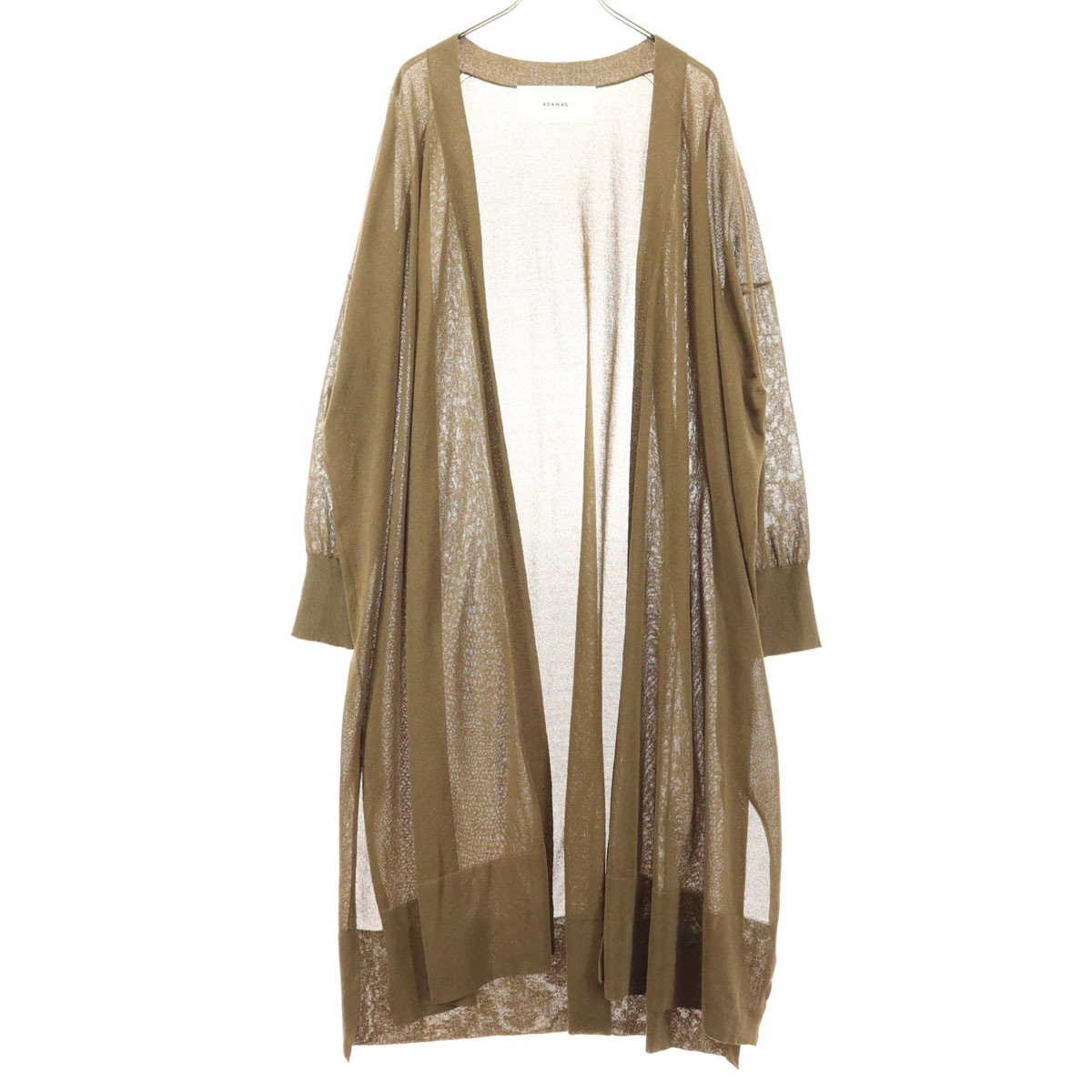 美品 長袖 カーディガン F ブラウン レディース 古着