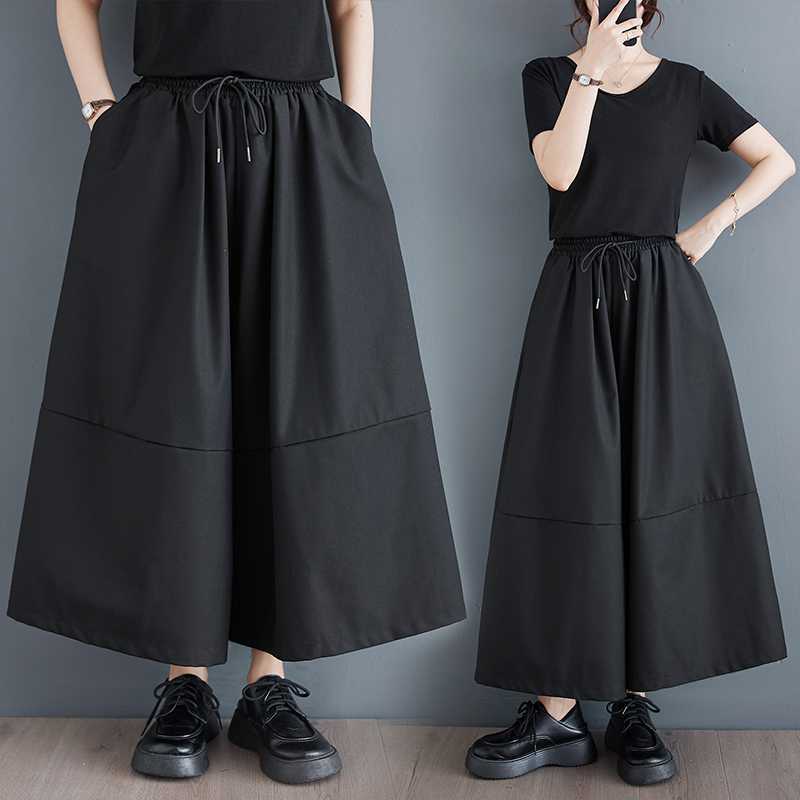 2024/春夏/大きいサイズ/ゆったり/スカートパンツ/細身/ワイドパンツ