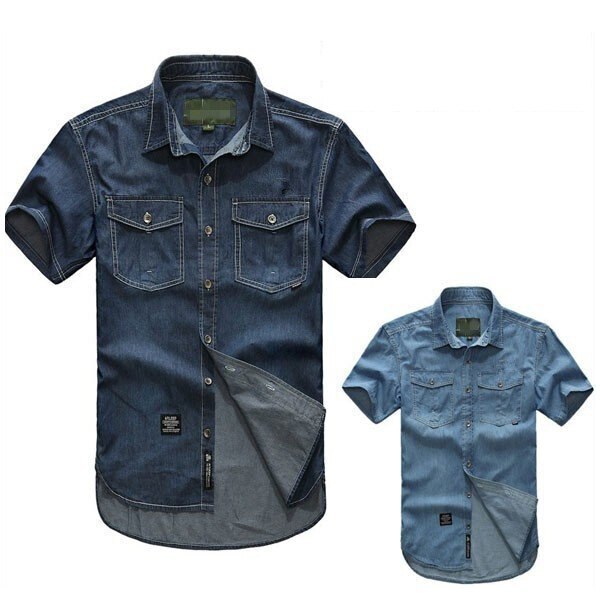 デニムシャツ メンズ 半袖シャツ 紳士 デニムシャツ 夏物