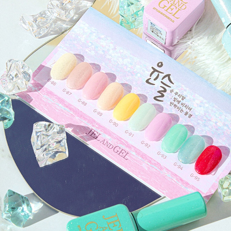 [JEL AND GEL] [ユンスル윤슬 ] 10色SET 輝く波をグリッターゼルネイルで表現