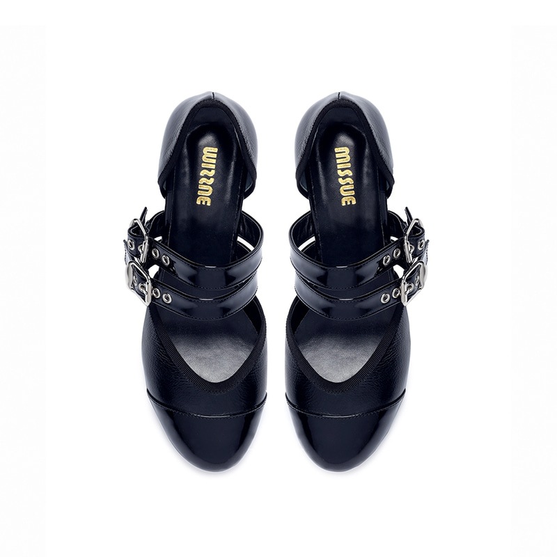 ストラップポイントメリージェーンシューズ[ブラック] 20,949円