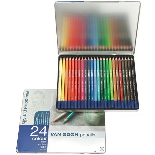 VAN　GOGH　ヴァンゴッホ　色鉛筆　24色セット(メタルケ-ス入り)　T9773-0024　488161