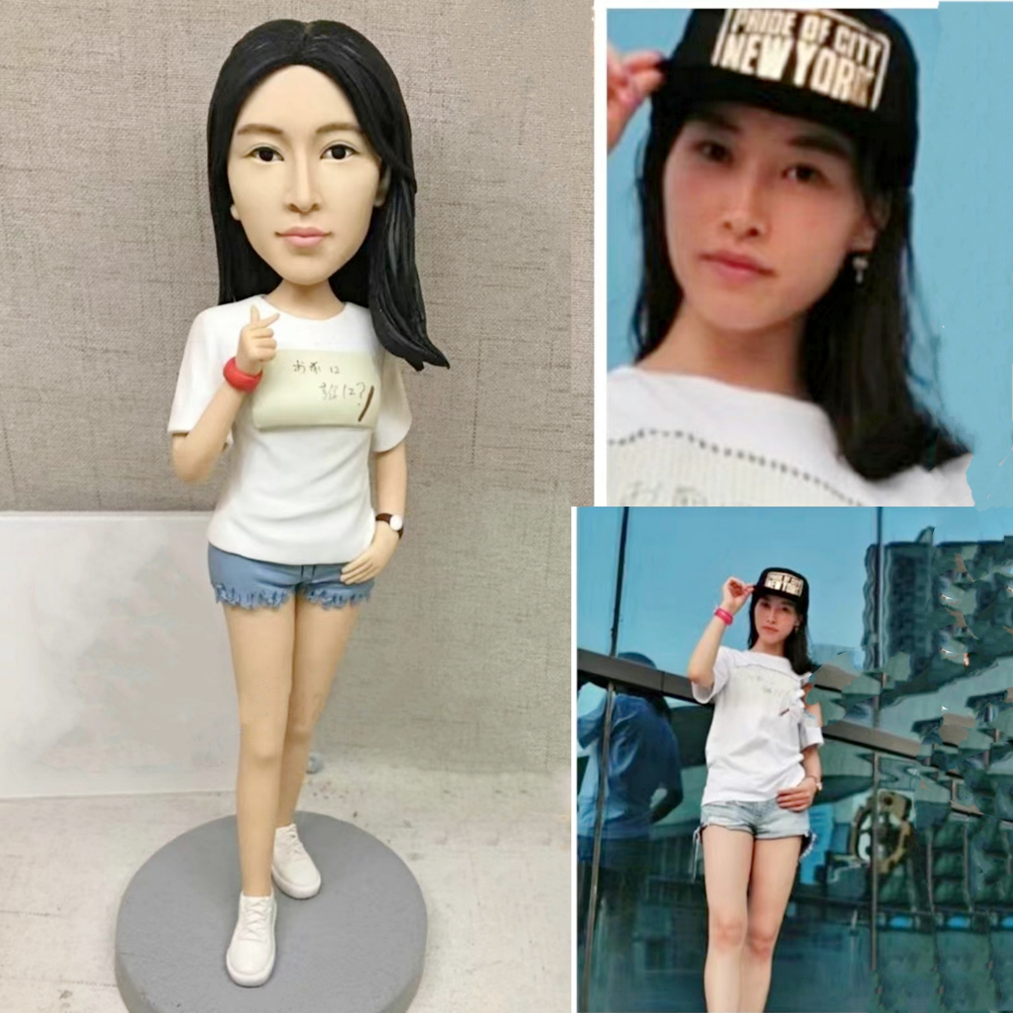【オーダーメイド】3D肖像画 似顔絵 人形 フィギュア 彼氏 彼女 誕生日 ケーキトッパー 記念日 カップル 友達 プレゼント
