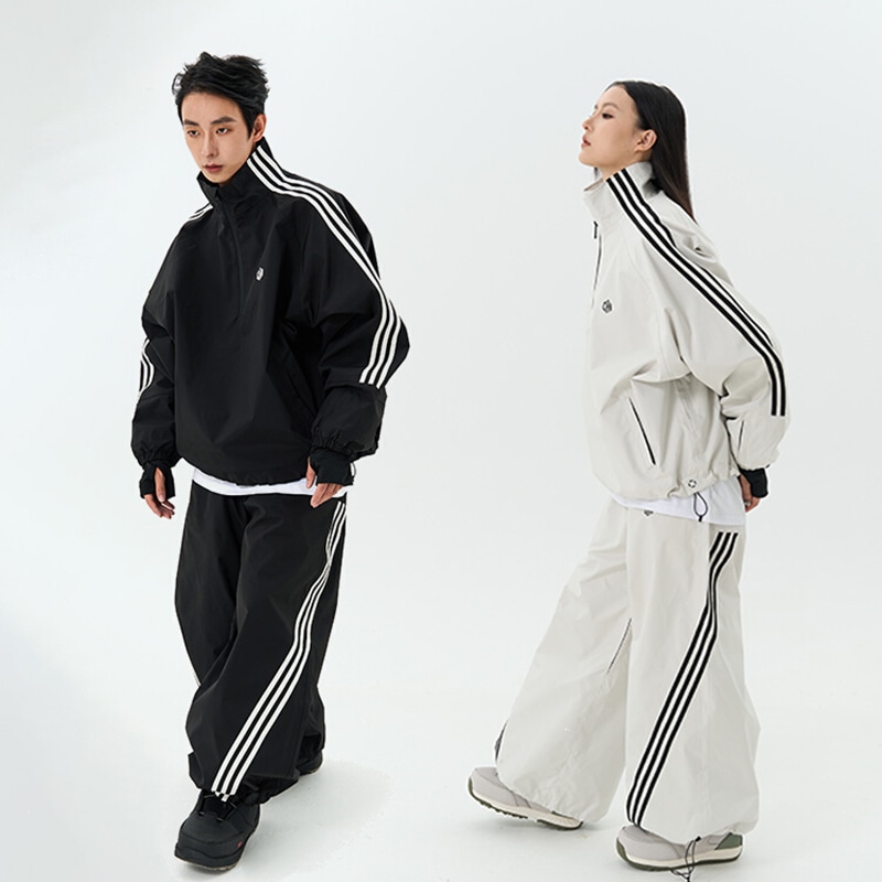 2025新作 韓国風 スキーウェア 上下セット メンズ レディース スノーボードウェア アウター ジャケット パンツ