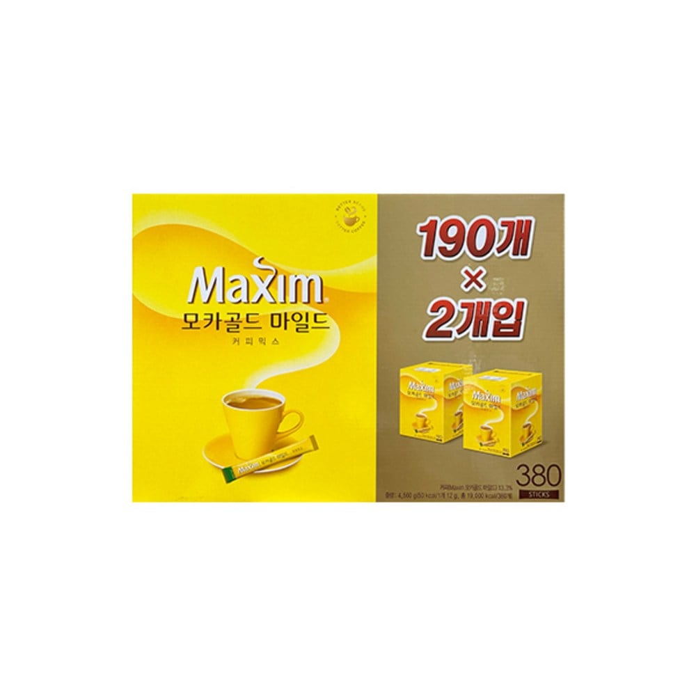 1+1マキシム モカゴールド マイルド コーヒーミックス,190T×2個(12g 380個)1BOX