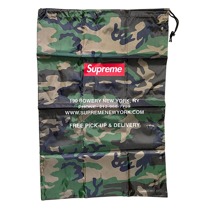 ノベルティーカモフラージュ柄ランドリーバッグ FW25