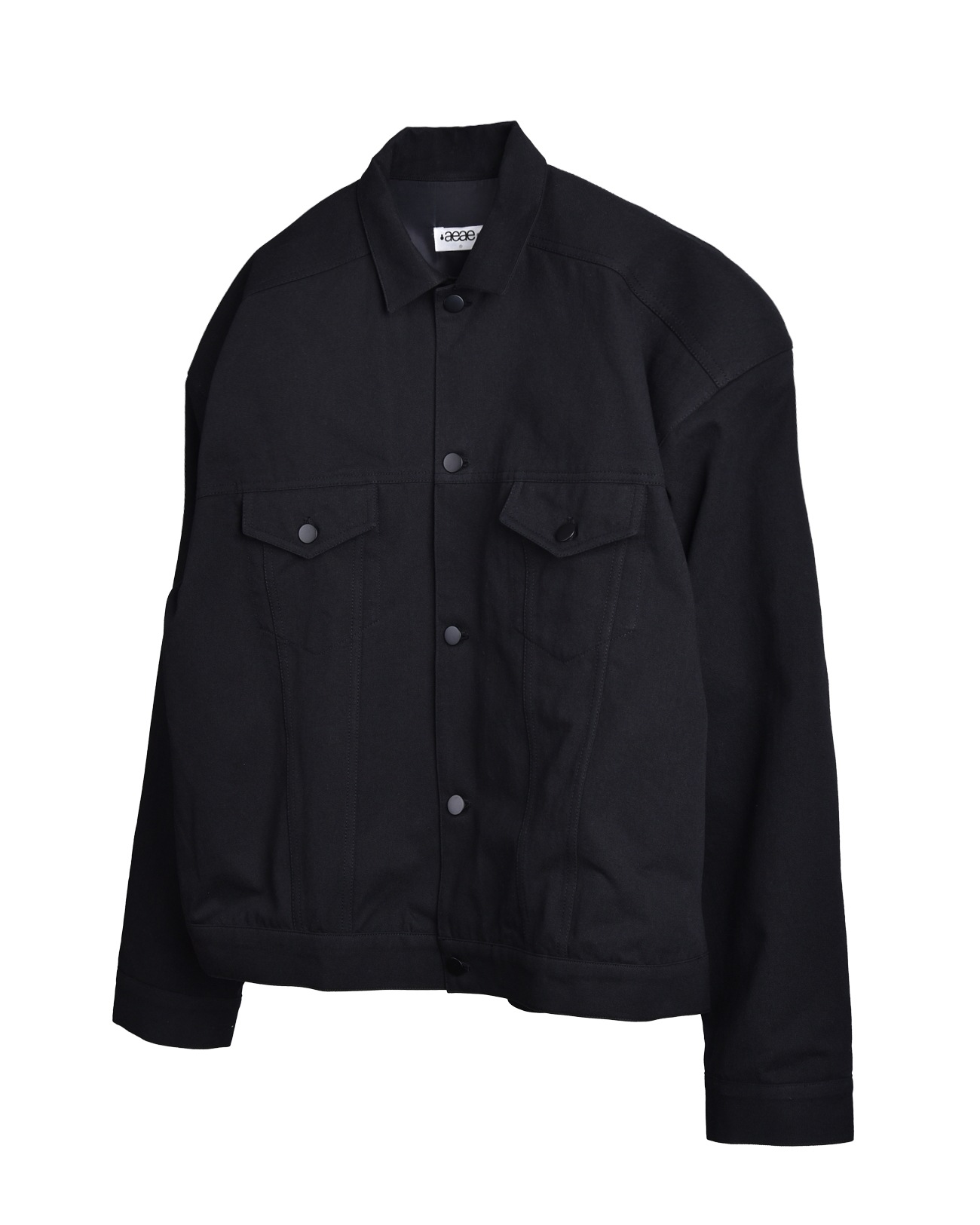 【aeae】 OVERSHOULDER TRUCKER JACKET : BLACK