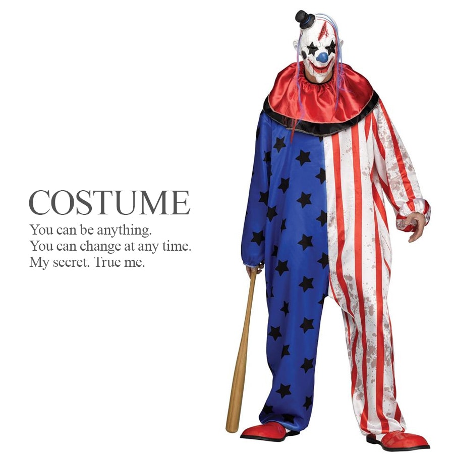 キラークラウンカラー 殺人ピエロ クラウン 道化師 ピエロ ホラー メンズ 仮装 演劇 ハロウィン コスプレ 衣装 コスチューム 【FUN WORLD】