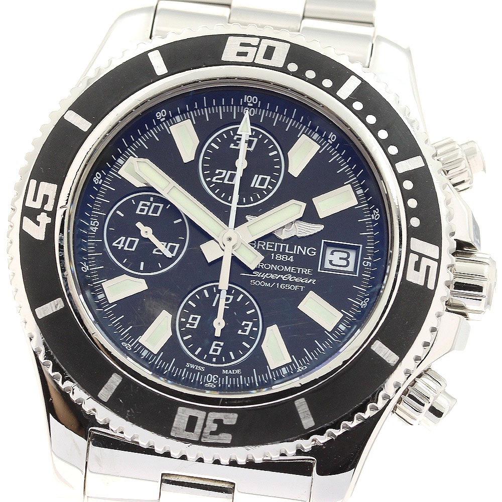 ブライトリング BREITLING A13341 スーパーオーシャン クロノグラフ 自動巻き メンズ 箱・保証書付き_820217【中古】