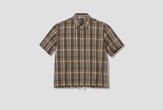 AURALEE Men Short Shirts A26SS02TC 9064