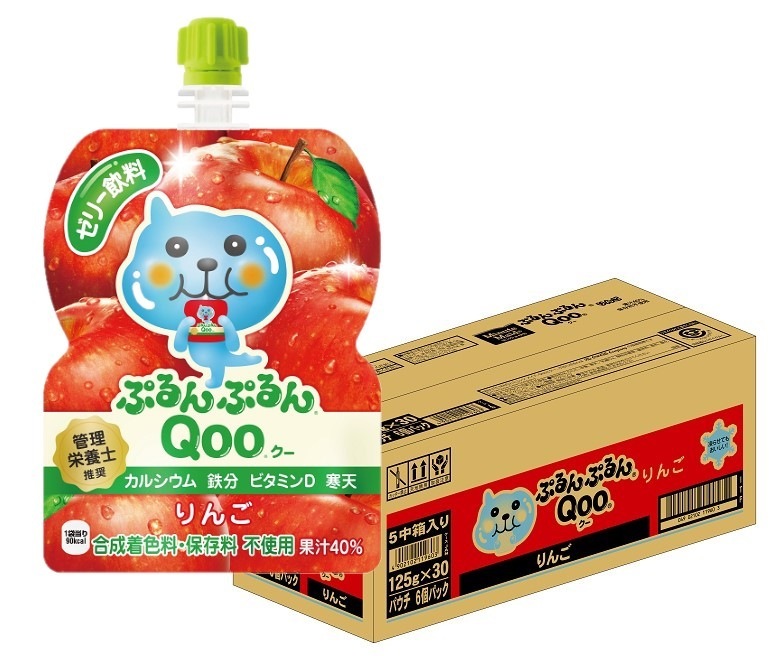 【送料無料】コカコーラ ミニッツメイド ぷるんぷるんQoo クーりんご ゼリー飲料 パウチ 125g30個/1ケース