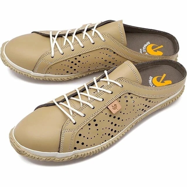 SPM-721 レザーサンダル スピングル [SPM721-22] メンズレディース 日本製 靴 クロッグ ミュール Beige ベージュ系