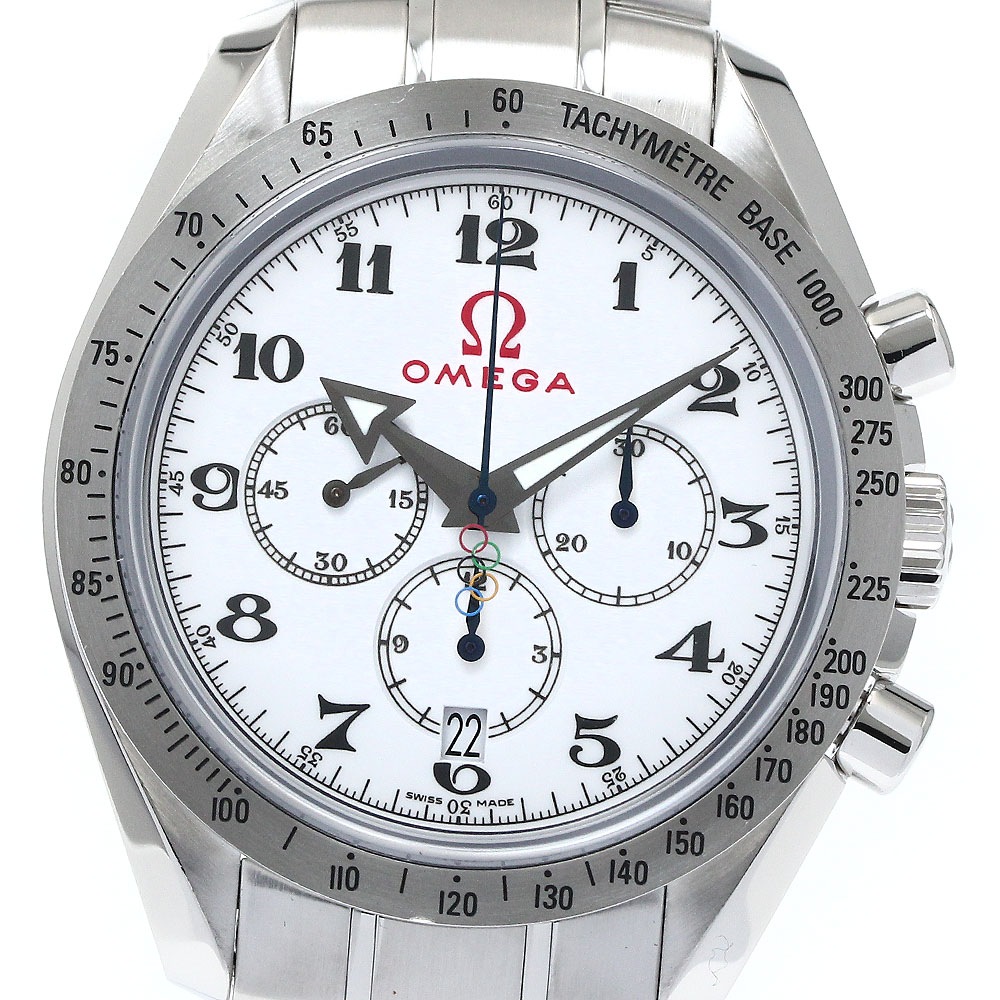 オメガ OMEGA 321.10.42.50.04.001 スピードマスター ブロードアロー オリンピック 自動巻き メンズ 美品 保証書付き_877827【中古】
