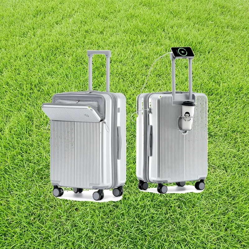 [Yuweijie] スーツケース 拡張型 機内持ち込み フロントオープン ストッパー付き キャリーケース sサイズ 2泊3日 軽量 大容量 多機能 トップポケット ファスナー パソコンケース キャリ